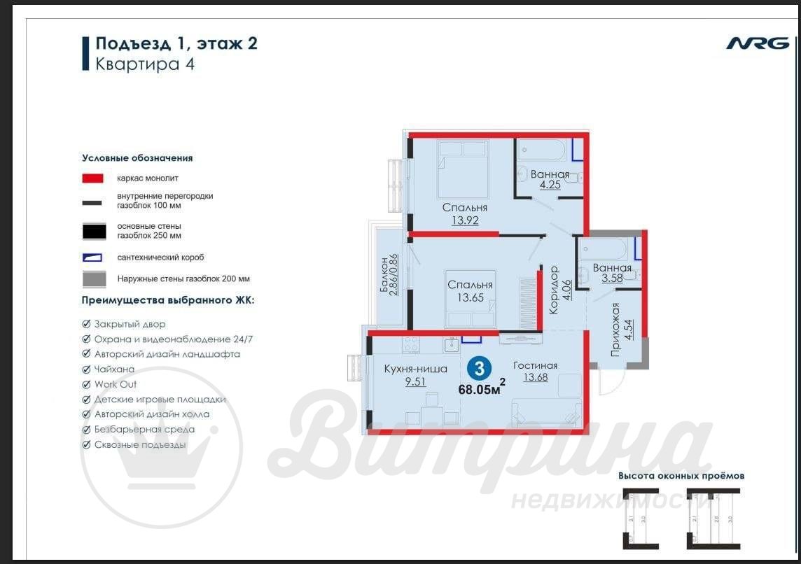 3-комнатная квартира NRG Meros — 4